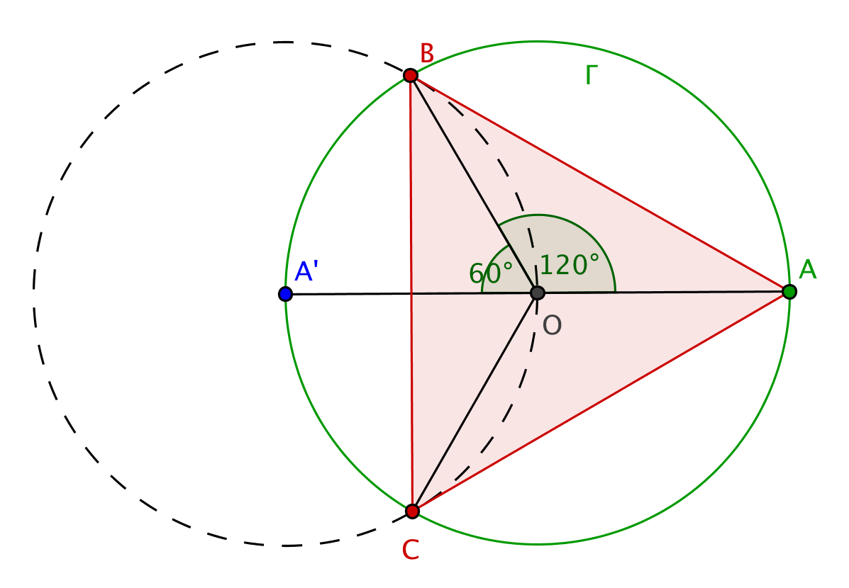 triangle quilatral inscrit